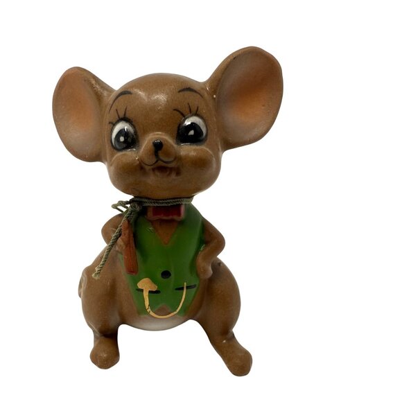 Vintage Josef Originals Mouse Village Figurine Proud Papa Kitsch MCM - Picture 3 of 7